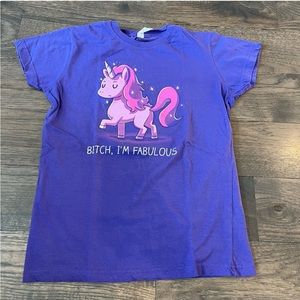 EUC Unicorn I'm Fabulous Tee
